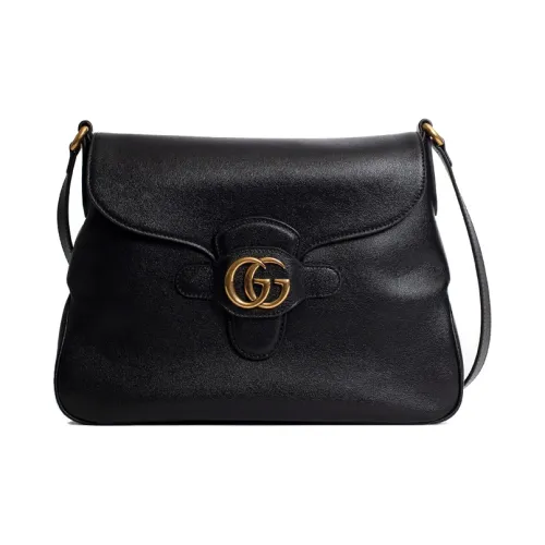 GUCCI Сумка через плечо из коровьей кожи средний размер черная женская