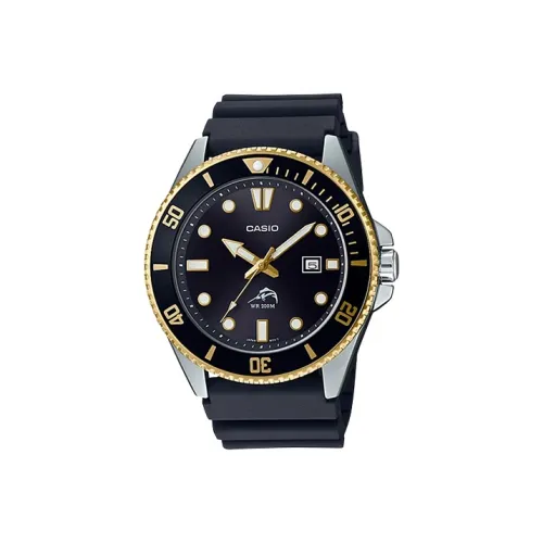 CASIO YOUTH Collection Tuna Кварцевый механизм Смольный ремешок Часы Мужские Черный циферблат