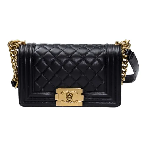 CHANEL LEBOY Телячья кожа Сумка через плечо Маленькая Женская Черная