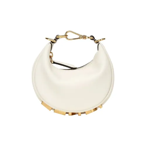 FENDI Nano FENDIgraphyПодвеска Из Кожи Белого Цвета