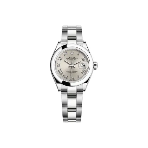 Rolex Автоматический механический механизм Женские Women's Apparel Log Series Часы 28 мм Серебряные