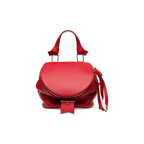 BALLY Коровья кожа Вода Ведрообразный Рюкзак Сумка через плечо Сумка Мини Женские Красный