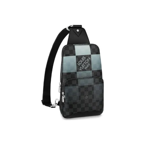 LOUIS VUITTON Сумка через плечо из кожи мужская градиентная