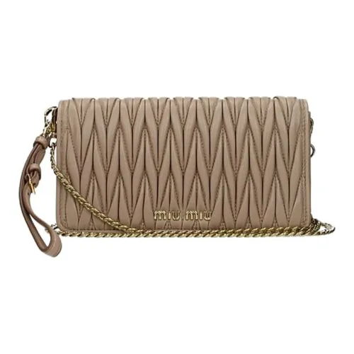 MIU MIU Sheepskin Сумка через плечо Женская Коричневая