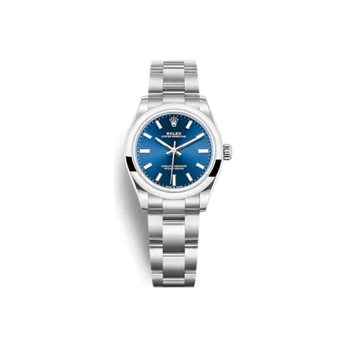 ROLEX Автоматический Механический Movement Женские Oyster Perpetual Часы 31 мм Синие