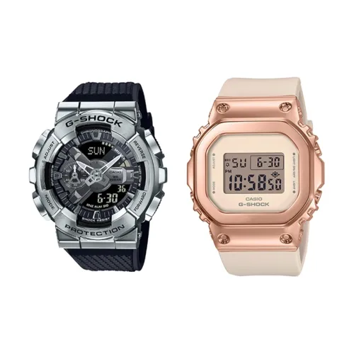 CASIO Pair Table Series Кварцевые Механические Часы Унисекс Черный Циферблат GM 110 1A+GM S5600PG 4ER