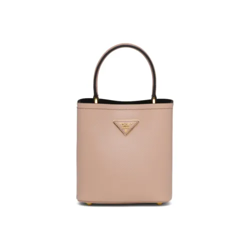 PRADA Panier Коровья кожа Сумка на одно плечо Женская Абрикосовая