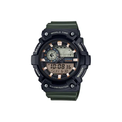 CASIO YOUTH Collection Круглый Аналоговый Кварцевый Механизм Смольный Ремешок Часы Мужские Черный Циферблат