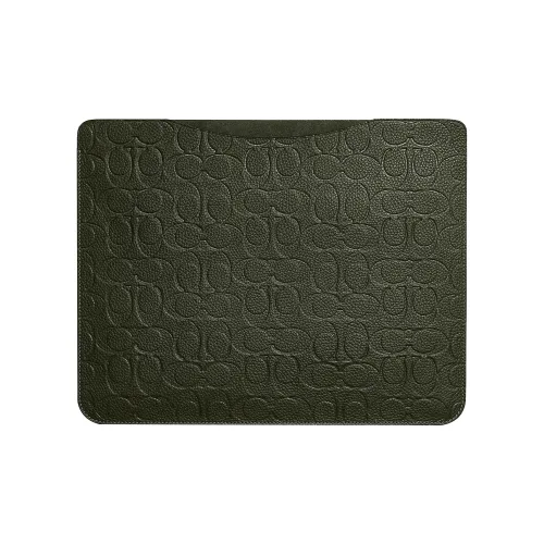 COACH Планшет Кожа Клатч Чехол для ноутбука Ноутбук Сумка Большой Унисекс Черный