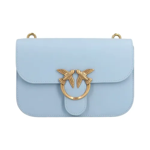 PINKO Сумка через плечо из кожи женская светло-синяя