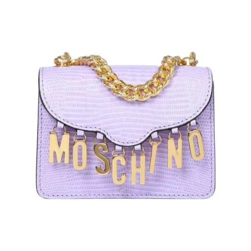 MOSCHINO Телячья кожа Сумка через плечо Женская Фиолетовая
