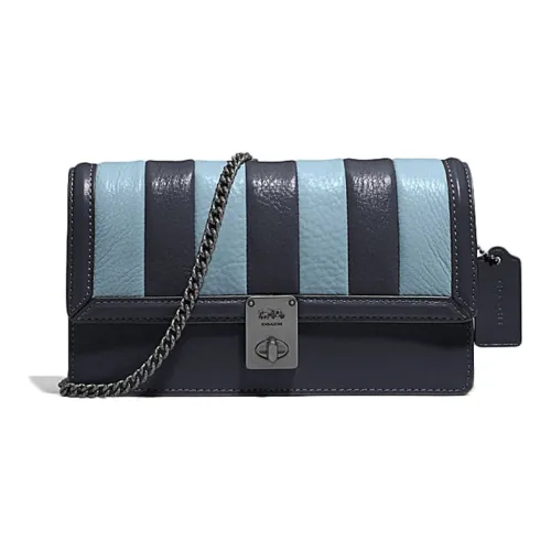 COACH Hutton Кожа Клатч Маленький Женский Синий Черный