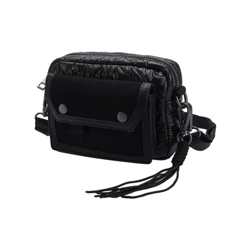 Сумка через плечо с подкладочной тканью стандартная унисекс черная