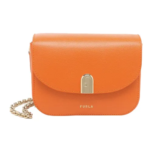 Furla Кожа Сумка через плечо Сумка на плечо Мини Женская Оранжевая
