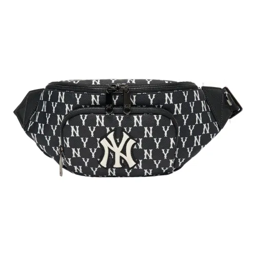 MLB MONOGRAM Коллекция Полиэстер Сумка через плечо Одно плечо Бананка Обычный Унисекс Черный