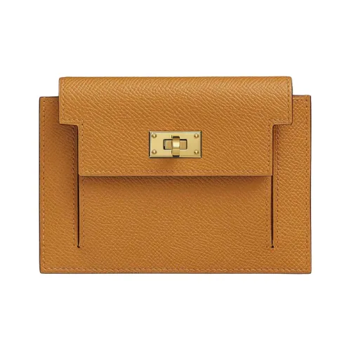 HERMES Kelly Pocket Коровья кожа Кошелек Женские Кунжут