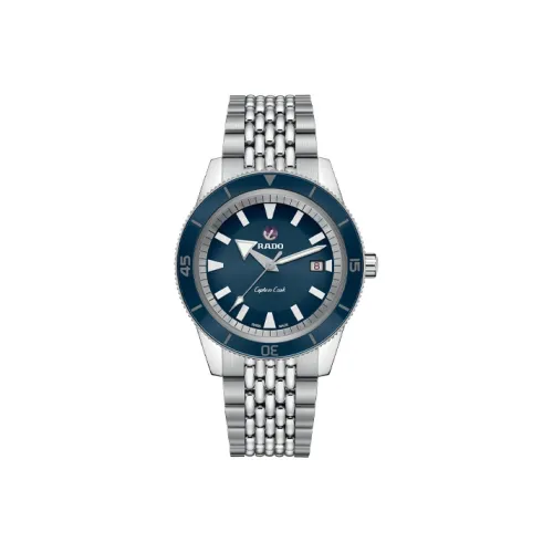 RADO Автоматический Механический Механизм Мужские Часы Captain Cook Collection 42 мм Синий