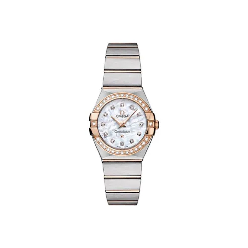OMEGA Quartz Movement Женские Constellation Collection Часы 24 мм Серебряные