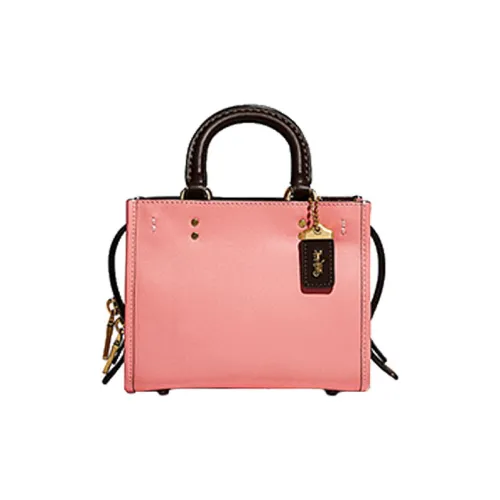 COACH Rogue Кожа Сумка Маленькая Женская Вишневый Цветок Розовый