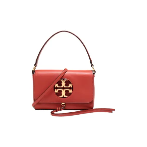 TORY BURCH Miller Кожа Сумка с клапаном Сумка через плечо Сумка через плечо Женская Коричневая Красная