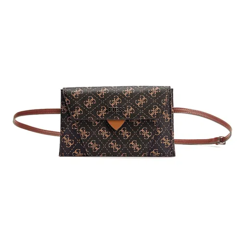 GUESS ПУ (полиуретан) 3 в 1 Бананка Конверт Сумка Маленькая Женская Черная