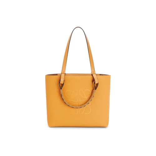 LOEWE Anagram Рельефная Телячья Кожа Сумка Женская Шафраново-Желтая