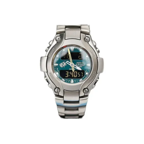 CASIO G-SHOCK MR G Коллекция Кварцевый механизм Титановый сплав Ремешок Часы Мужские Зеленый циферблат