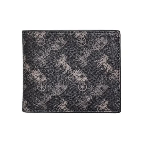 COACH Кошелек Billfold из кожи минималистский мужской коричневый