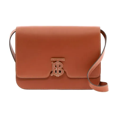 Burberry Кожа Замковая Сумка Сумка через плечо Сумка на плечо Женская Темно-медный Коричневый