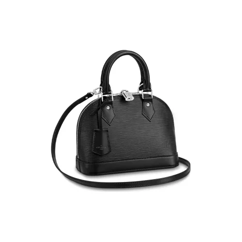 LOUIS VUITTON Alma Кожа Плечевой ремень Сумка-купол Сумка через плечо Сумка среднего размера Женская Черная