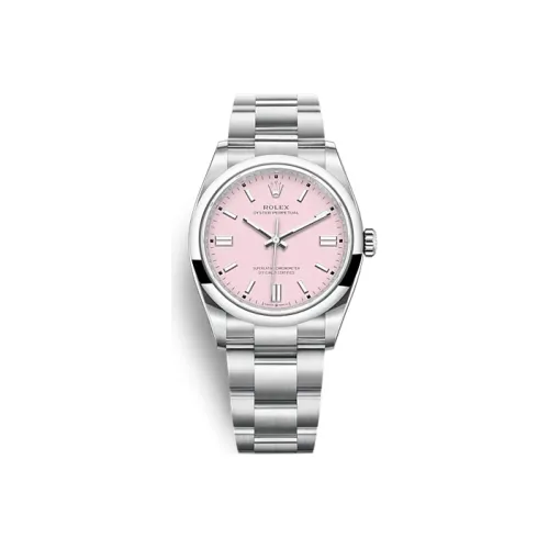 ROLEX Автоматический Механический Movement Женские Oyster Perpetual Часы 36 мм Розовые