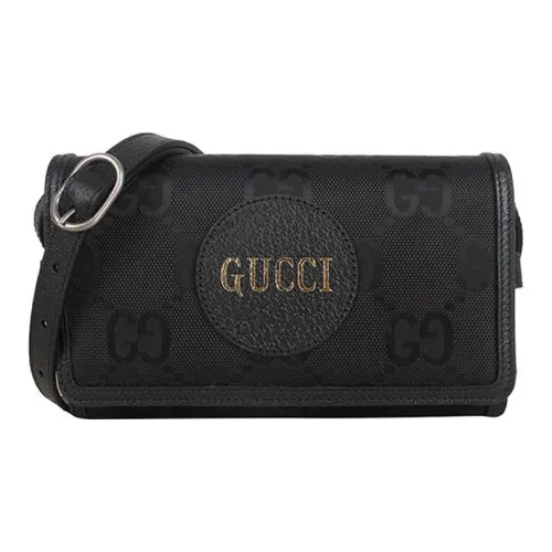 GUCCI Off The Grid GG Ткань с кожаными вставками Сумка через плечо Сумка на плечо Мужская Черная