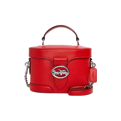 COACH Georgie Кожа Коробка Сумка Bacchus Сумка Сумка Сумка через плечо Маленькая Женская Красная