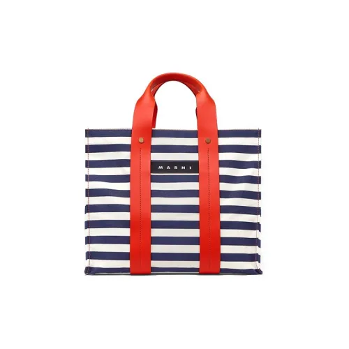 MARNI Холст и кожа Сумка Большая Женская Оранжевая Синяя