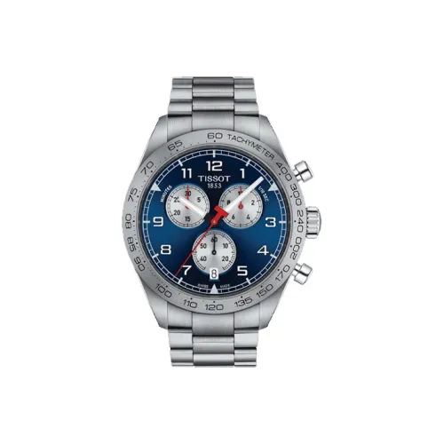 Tissot Luchi 516 Series Кварцевый механизм Мужские часы Часы 45 мм Синий циферблат Корпус из нержавеющей стали