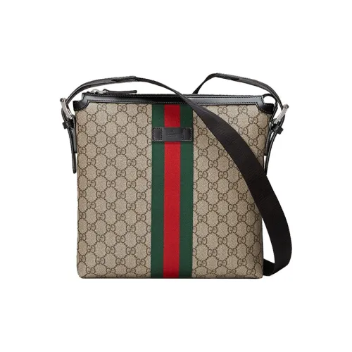 GUCCI Canvas с кожаными вставками холщовая сумка курьерская сумка сумка через плечо маленькая мужская