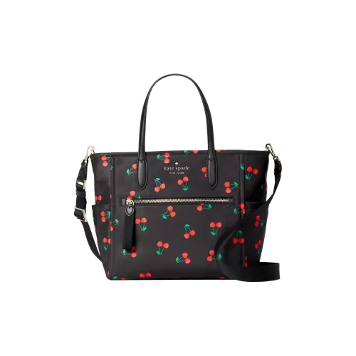 Kate Spade Chelsea Nylon с гладким PVC Tote сумка сумка для покупок сумка через плечо большая женская черная