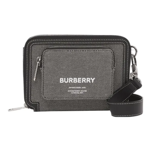 Burberry Хлопок Холст Курьер Сумка Сумка через плечо Мужская Серый