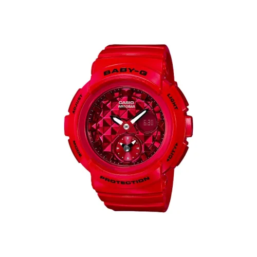 CASIO Baby Кварцевый механизм Смольный ремешок Часы Женские Часы Красный циферблат часов