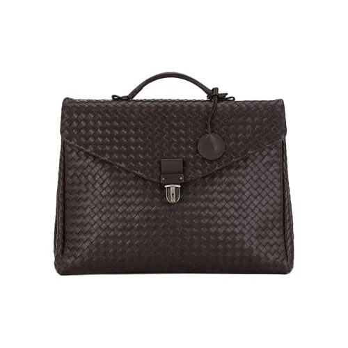 Bottega Veneta Корова Кожа Доска для ноутбука Сумка Большая Мужская Коричневая