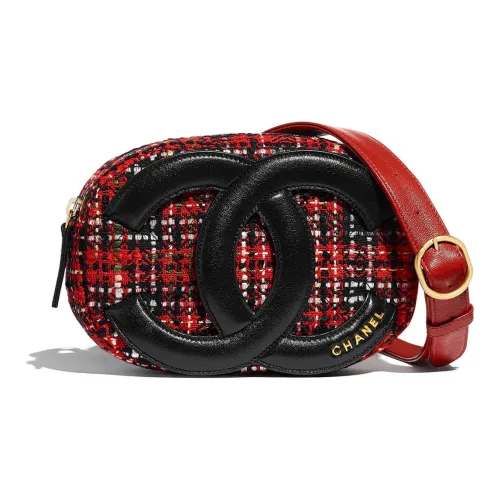 CHANEL Твид Овечья кожа Одно плечо Через плечо Бананка Женские Многоцветный