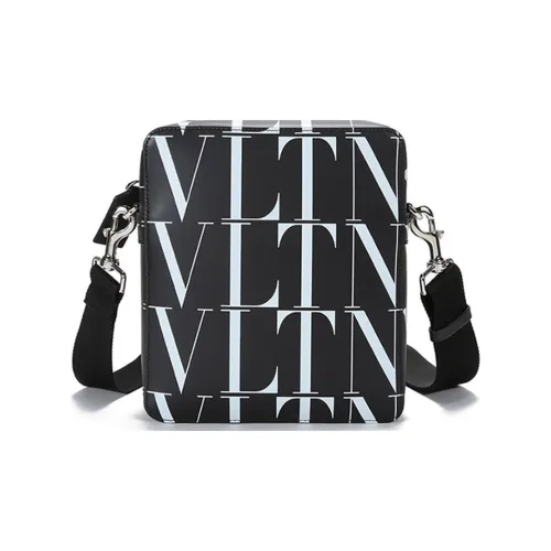 Valentino Сумка через плечо из коровьей кожи мужская черно-белая