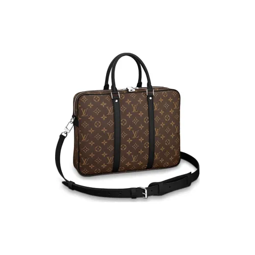 LOUIS VUITTON Холст Доска для ноутбука Сумка для ноутбука Сумка через плечо Сумка Маленькая Мужская Коричневая