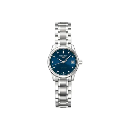 Longines Master Collection Автоматический Механический Механизм Женские Часы Зонт 25,5 мм Синий Циферблат