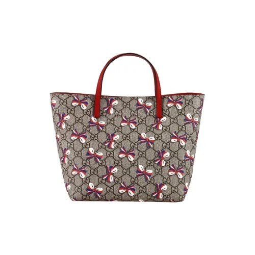 GUCCI Canvas с кожаными вставками тоут сумка для покупок сумка детская сумка детский эбеновый красный