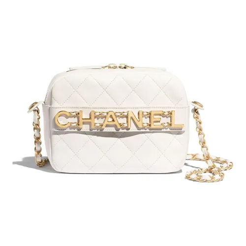 CHANEL Телячья кожа Camera Сумка Сумка через плечо Сумка на плечо Женская Белая