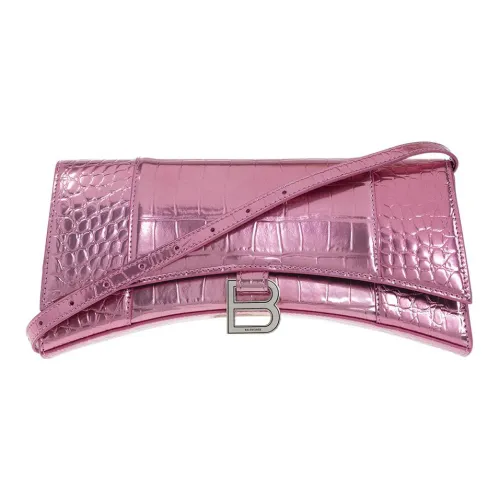 Balenciaga HOURGLASS Лакированная кожа Телячья кожа Овечья шкура Комбинированная сумка Hourglass Сумки через плечо Сумка на плечо Женская