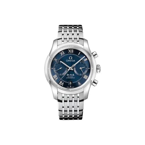 OMEGA Механический механизм Мужской часы Dish Fly Series 41mm Parallel Year Calendar 42mm Синий