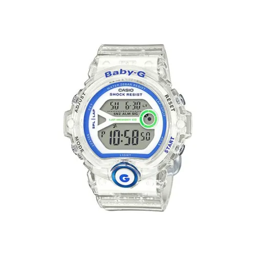 CASIO Baby G Кварцевый механизм Смольный ремешок Часы Женские Белый циферблат BG 6903 7DR