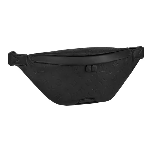 LOUIS VUITTON Discovery Телячья кожа Sling Сумка Сумка через плечо Бананка Маленькая Мужская Черная